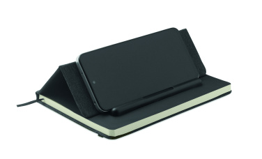 Logo trade promotional merchandise picture of: A5 notebook with phone holder